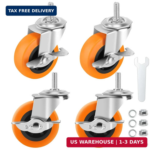 Inch caster wheels - wheels, threaded