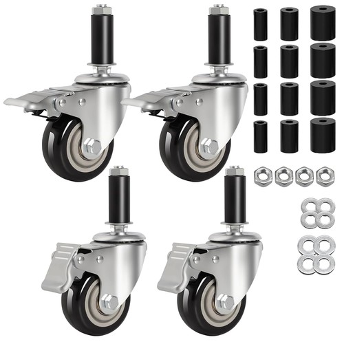 Inch expanding stem casters - 3,