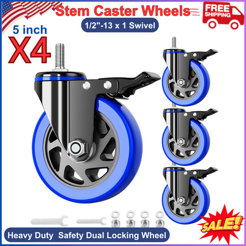 Stem caster wheels inch - 5,